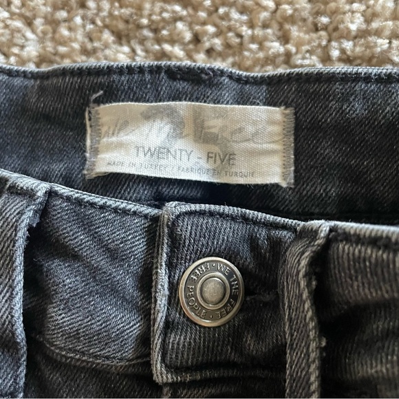 Free People We The Free Jeggings Jeans Women’s 25 Black Stretch Cropped Raw Hem - Picture 4 of 16